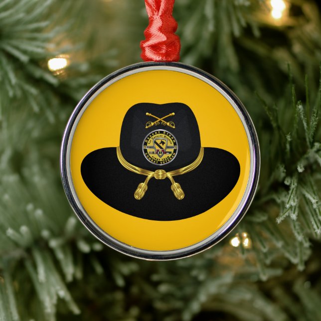 1st Cavalry Division Desert Storm Christmas Metal Tree Decoration (Tree)