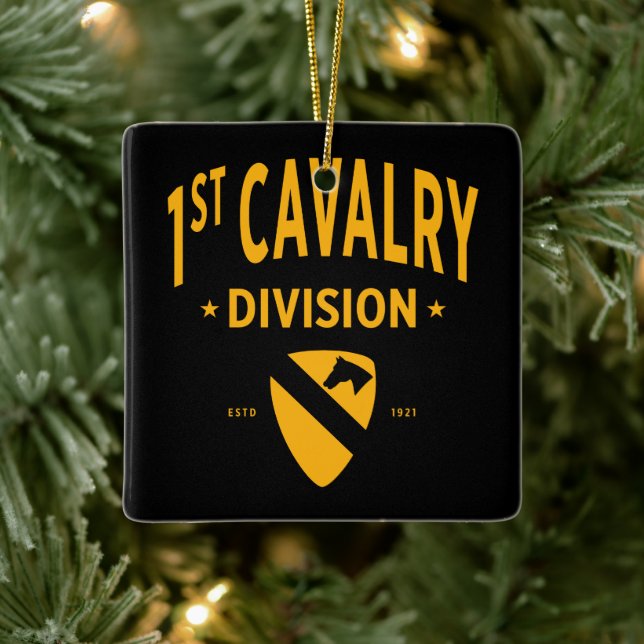 1st Cavalry Division - First Team United States Ceramic Ornament (Tree)