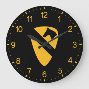 1st Cavalry Division - First Team (United States) Large Clock