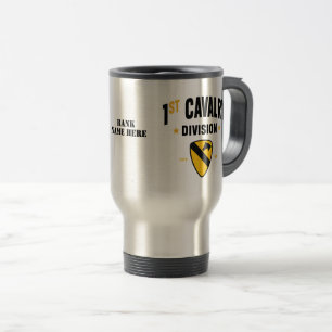 1st Cavalry Division "First Team United States" Travel Mug