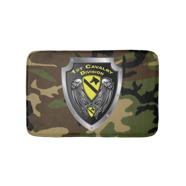 1st Cavalry Division “First Team” Veteran Bath Mat (Front)