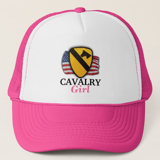 1st cavalry division fort hood veterans girls hat (Front)