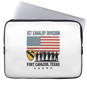 1st Cavalry Division Fort Hood Vintage Military Sh Laptop Sleeve