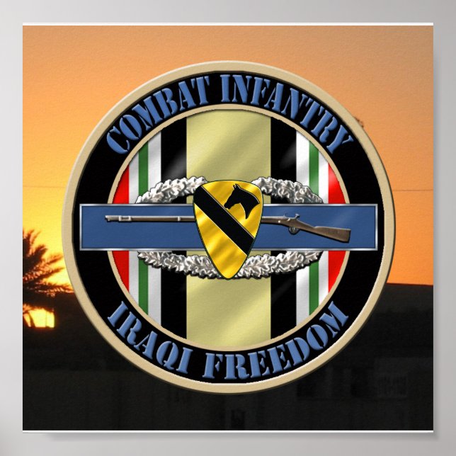1st Cavalry Division Infantry OIF VETERAN Poster (Front)