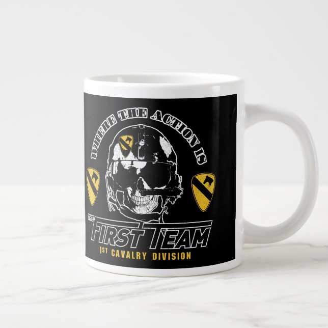 1st Cavalry Division Large Coffee Mug (Right)