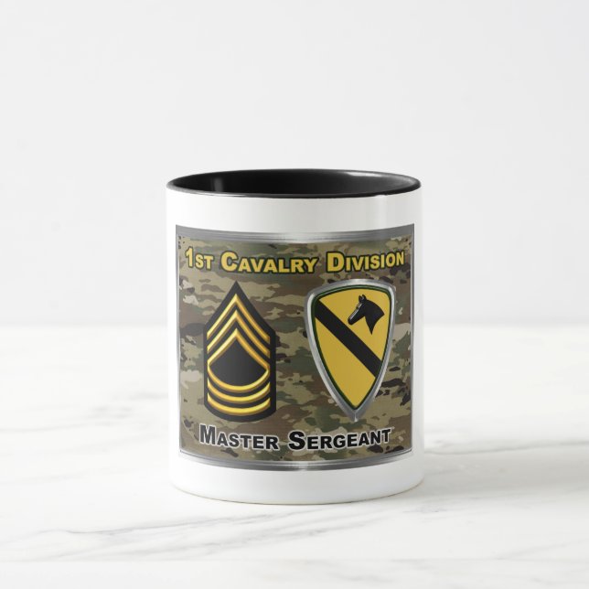 1st Cavalry Division Master Sergeant Mug (Center)