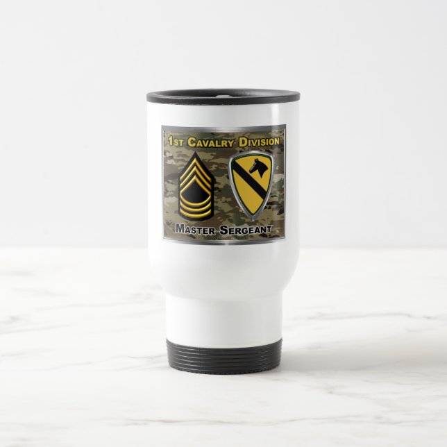 1st Cavalry Division Master Sergeant Travel Mug (Center)