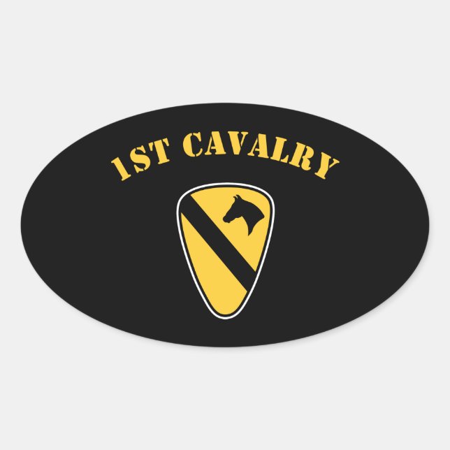 1st Cavalry Division Oval Sticker (Front)