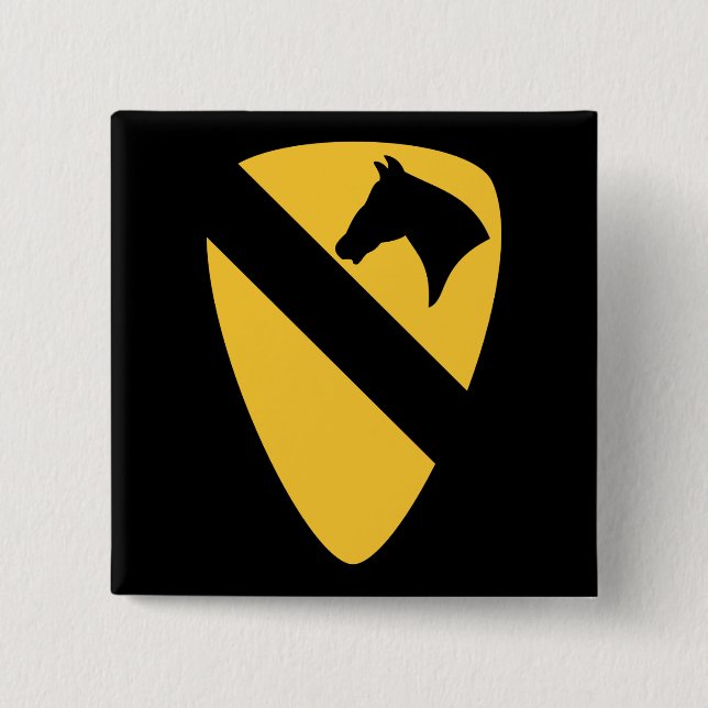 1st Cavalry Division Patch Patriotic 15 Cm Square Badge (Front)