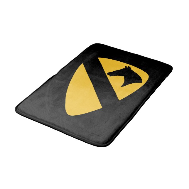 1st Cavalry Division Patch Patriotic Bath Mat (Angled)