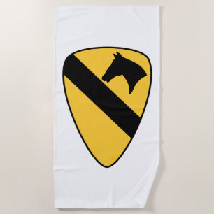 1st Cavalry Division Patch Patriotic Beach Towel
