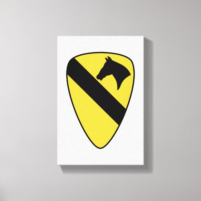 1st Cavalry Division Patch Patriotic Canvas Print (Front)