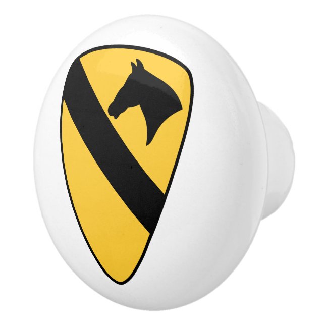 1st Cavalry Division Patch Patriotic Ceramic Knob (Right)