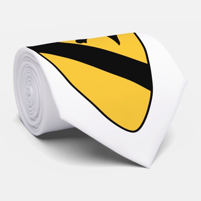 1st Cavalry Division Patch Patriotic Tie (Rolled)