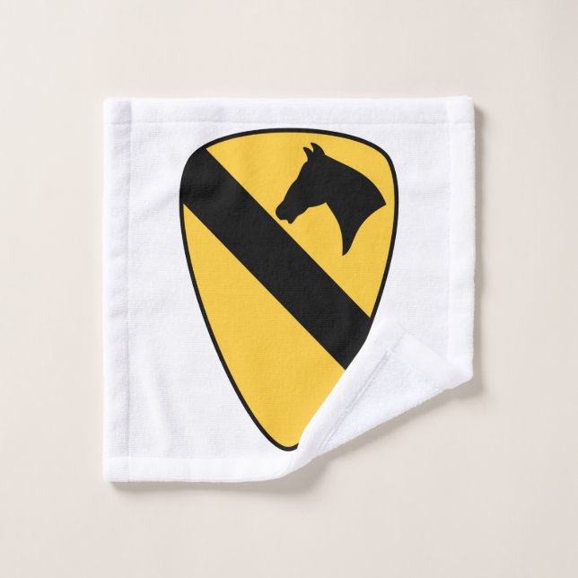 1st Cavalry Division Patch Patriotic Wash Cloth (Wash Cloth)