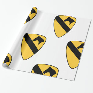 1st Cavalry Division Patch Patriotic Wrapping Paper