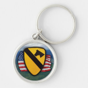 1st cavalry division patch veterans vets Keychain