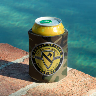 1st Cavalry Division Retired Can Cooler