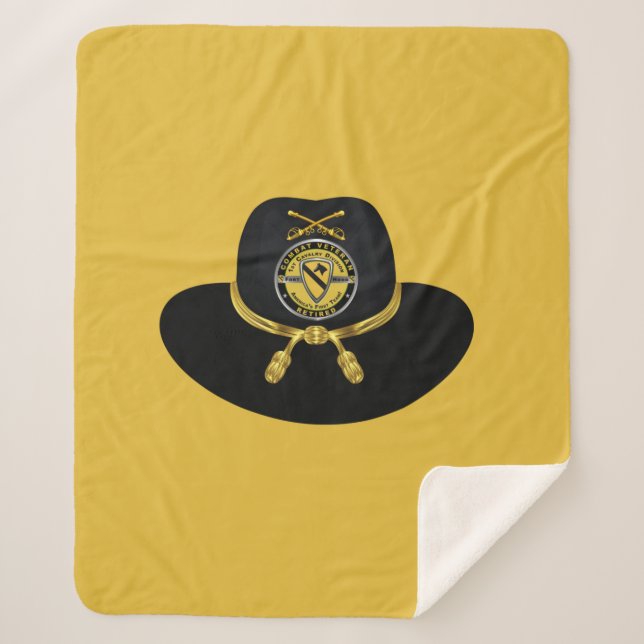 1st Cavalry Division Retired Sherpa Blanket (Front)