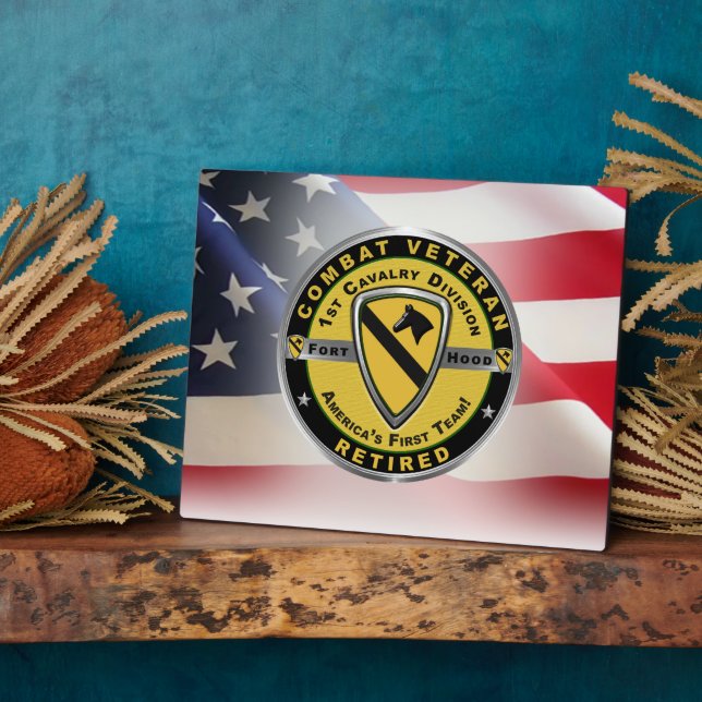 1st Cavalry Division Retired Veteran Plaque (Side)