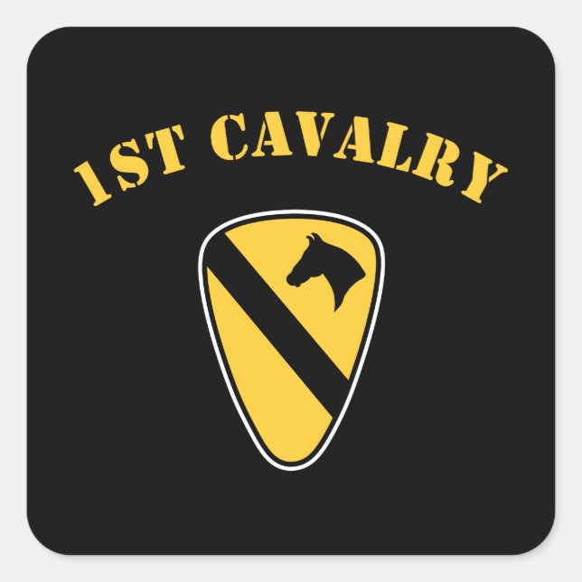 1st Cavalry Division Square Sticker (Front)