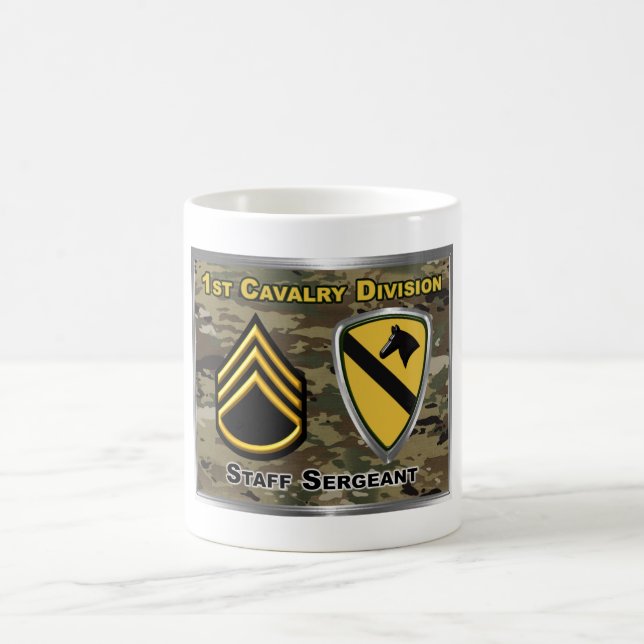 1st Cavalry Division Staff Sergeant Coffee Mug (Center)