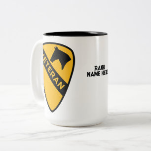 1st Cavalry Division Veteran - Customisable Two-Tone Coffee Mug