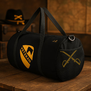1st Cavalry Division Veteran Tribute Black Duffle Bag