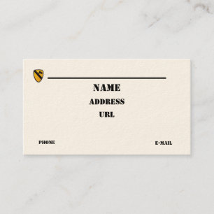 1st Cavalry Division vets patch business Card