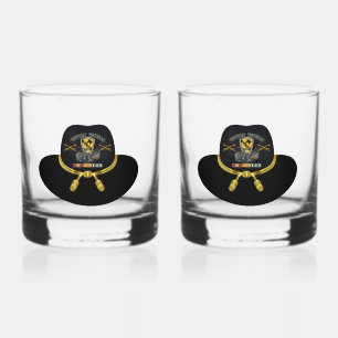 1st Cavalry Division Vietnam Air Cav Whiskey Glass