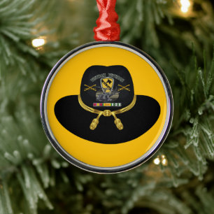 1st Cavalry Division Vietnam Christmas Metal Tree Decoration