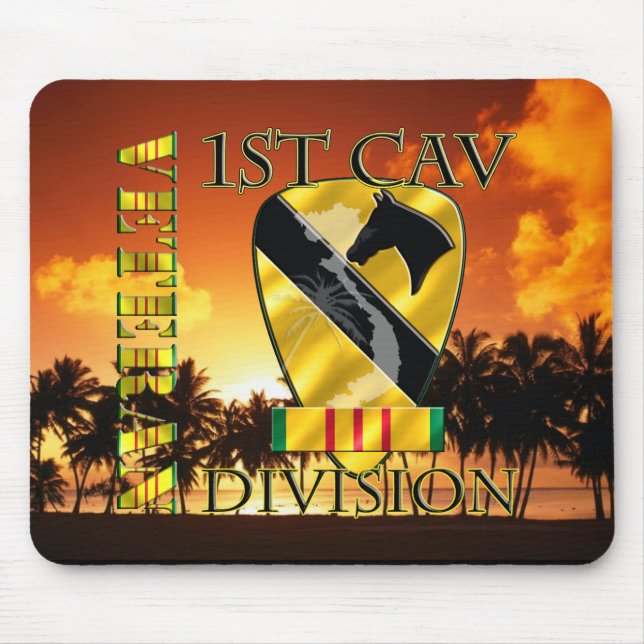 1st Cavalry Division Vietnam Veteran Mouse Mat (Front)