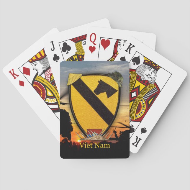 1st cavalry division vietnam veterans poker Cards (Back)