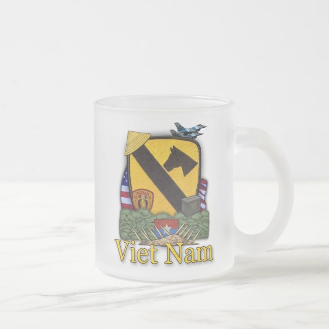 1st cavalry division vietnam vets frosty beer mug (Right)