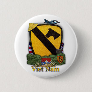 1st cavalry division vietnam vets war Button