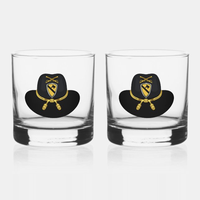 1st Cavalry Division  Whiskey Glass (Front)