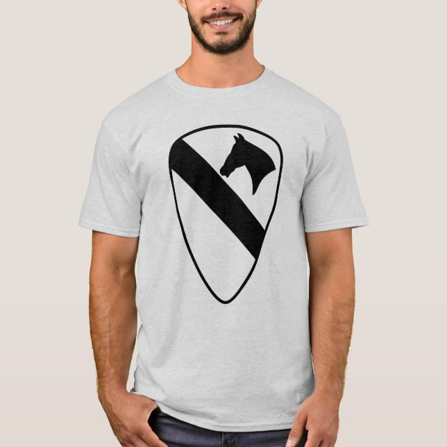 1st Cavalry Large Logo T-Shirt (Light) (Front)