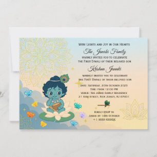 1st Celebration Invitation Personalised Kid Invite