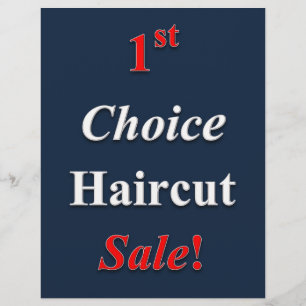 1st. Choice Haircut Sale Posters Promotional Flyer
