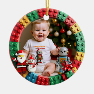 1st Christmas 2 sided, Bright Beginnings Ceramic Tree Decoration