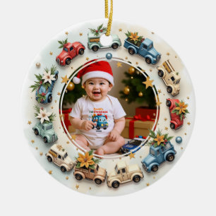 1st Christmas 2 sided, Little Joyride  Ceramic Tree Decoration