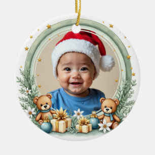 1st Christmas 2 sided, Rainbow Wishes Ceramic Tree Decoration