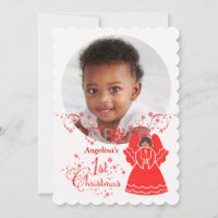 1st Christmas Angel for Ethnic Baby Girl Custom