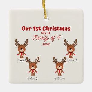 1st Christmas as a Family of 4 Ornament
