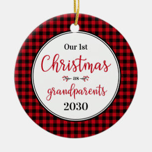 1st Christmas As Grandparents Photo Ceramic Tree Decoration