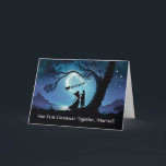 1st Christmas as Married Couple Romantic  Card<br><div class="desc">The first Christmas holiday as newlyweds is truly special—a milestone to cherish. This customisable first Christmas as a married couple makes the occasion even more memorable.</div>