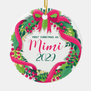 1st Christmas as Mimi Ceramic Tree Decoration