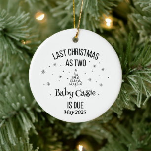 1st Christmas as new parents Ceramic Tree Decoration