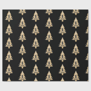 1st Christmas Black Wrapping Paper
