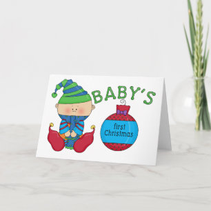 1st Christmas Elf Tshirts and Gifts Holiday Card